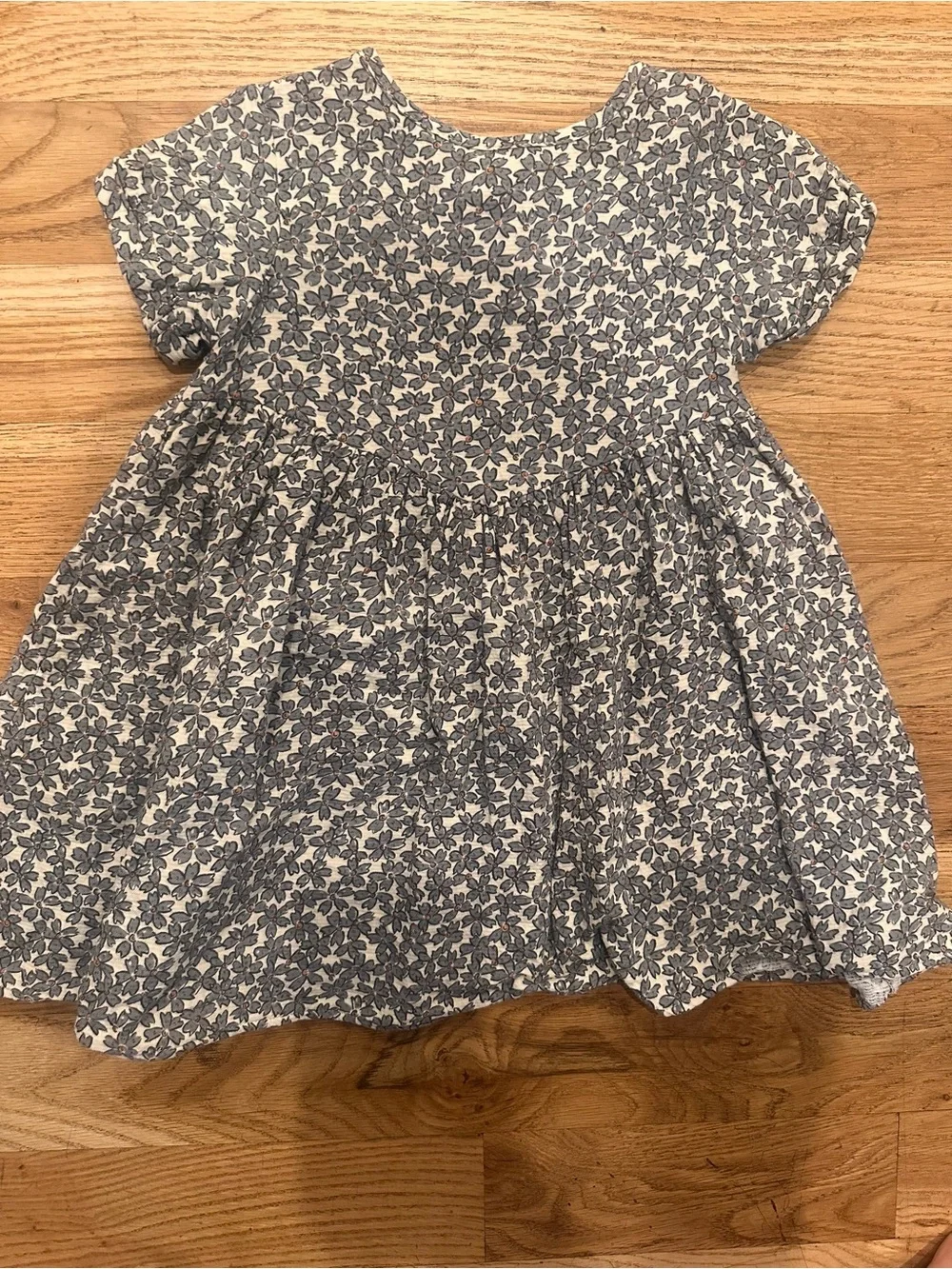 Quincy Mae Blue Floral Cotton Dress